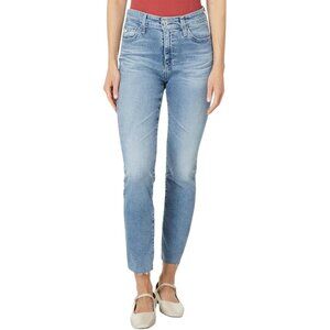 AG Adriano Goldschmied Mari Crop High Rise Slim Straight Jeans